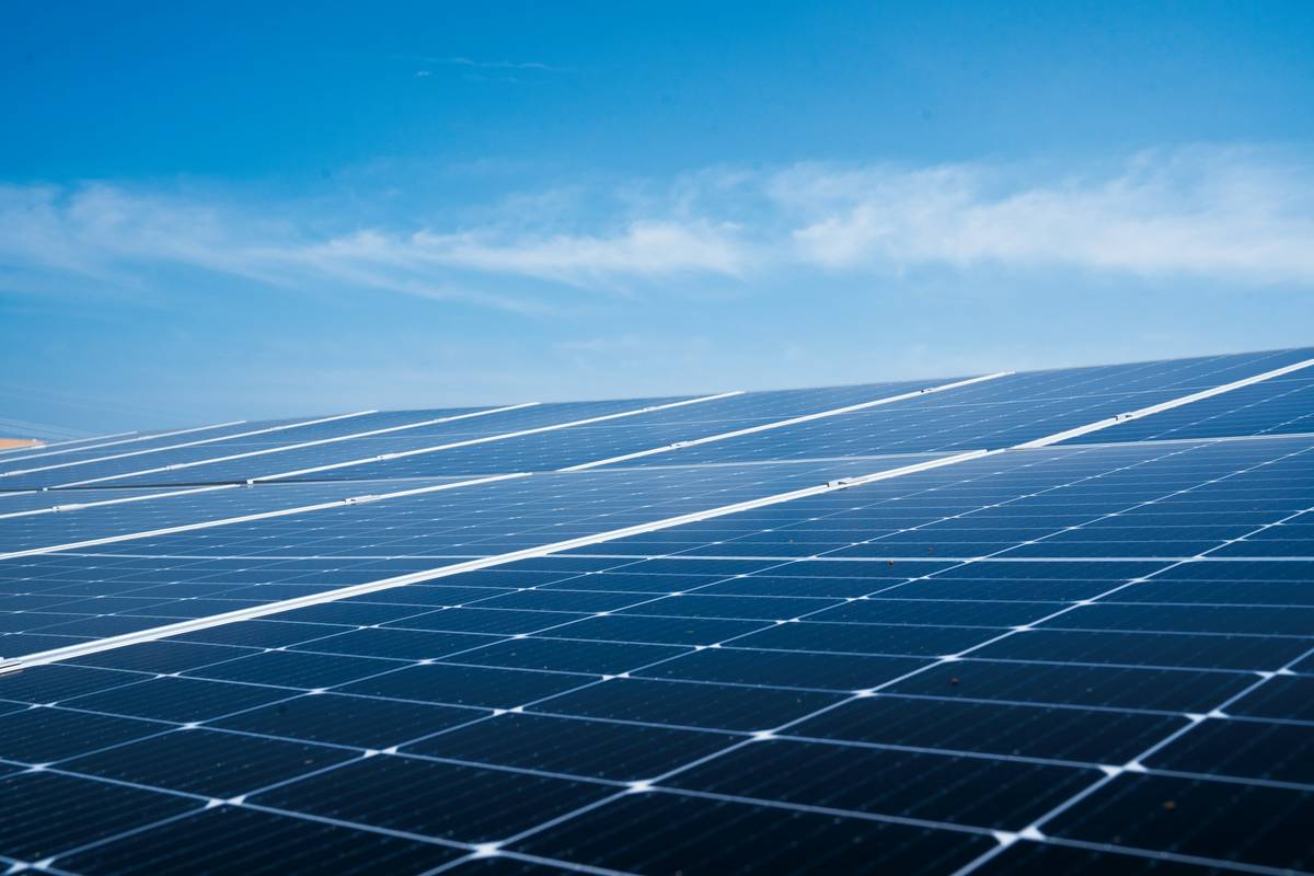 High-efficiency monocrystalline solar panels installed on residential roof for solar panels green energy solution