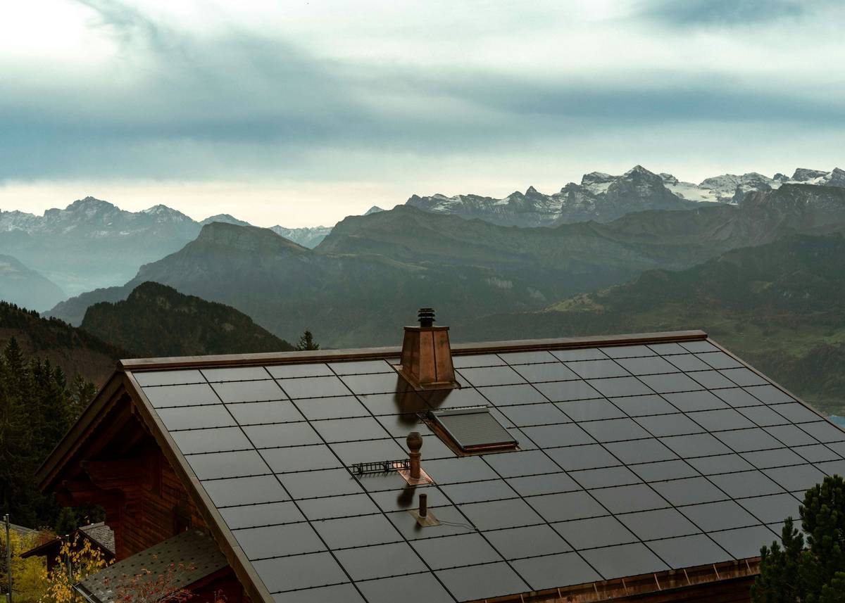 Green mountain energy solar panels installed on a sloped residential roof with clear southern exposure